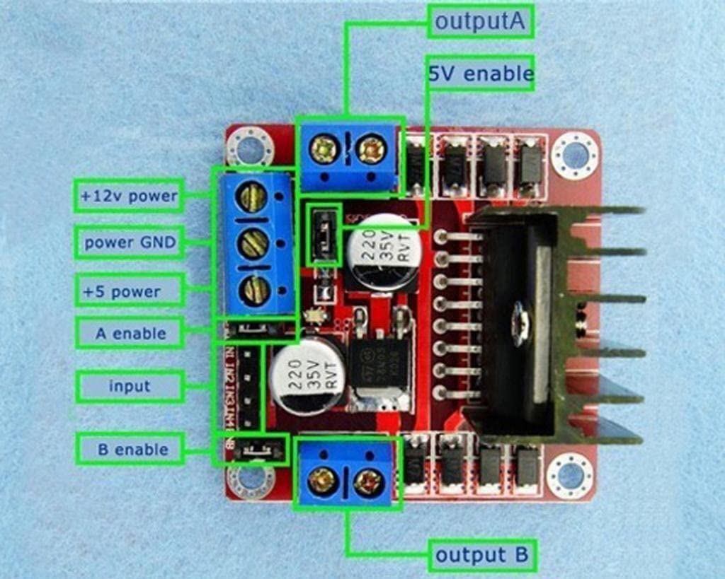 L298N Motor Driver Controller Board Module Stepper Motor DC Dual H-Bridge for Arduino Smart Car Power UNO MEGA R3 Mega2560